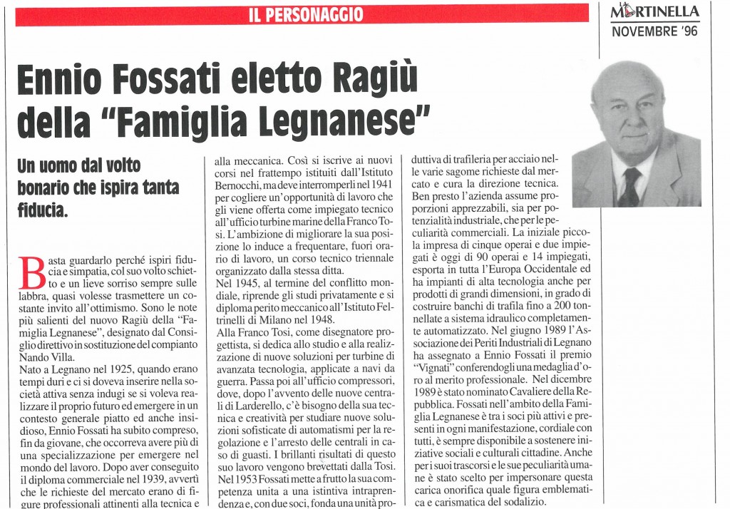 Famiglia Legnanese Premio Fabio Vignati