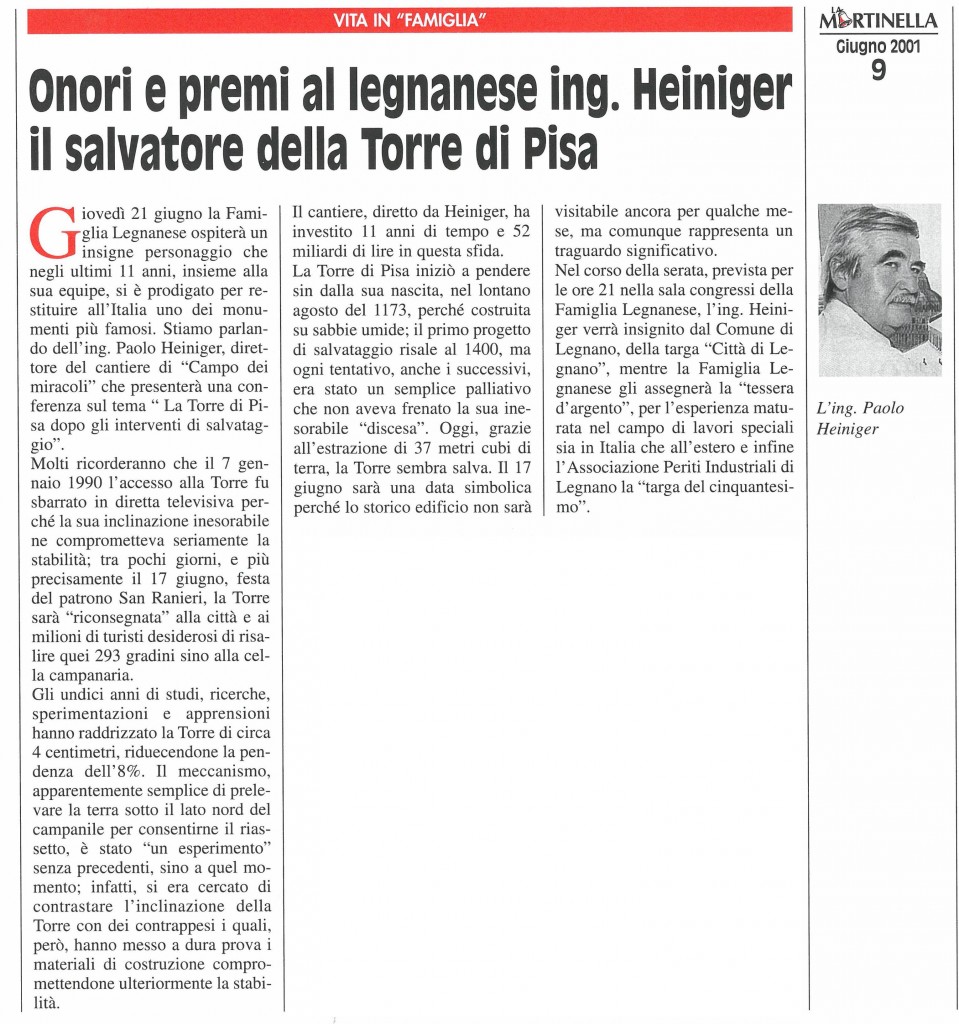 Famiglia Legnanese - Tessera d’ Argento Comune di Legnano - Targa Città di Legnano - Targa del Cinquantesimo